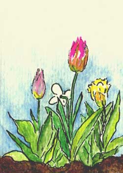 Spring Bling Elizabeth J Clayton Brookfield WI watercolor & ink